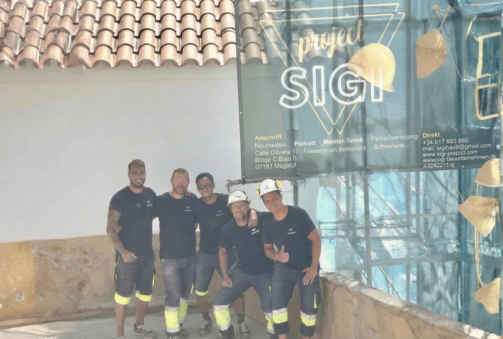 Das Team von SIGI Bauunternehmen auf Mallorca